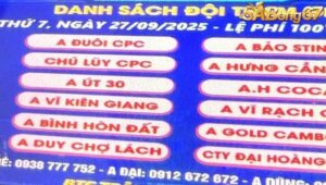 GIẢI ĐÁ GÀ BỒ TONHON NGÀY 27/9/2025